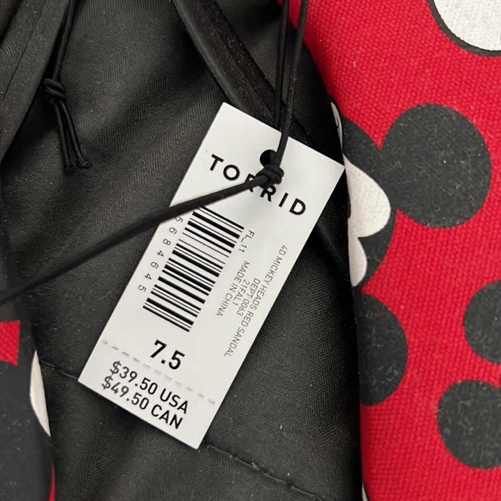 Disney Flip Flop Sandals 7.5WW - Picture 2 of 5